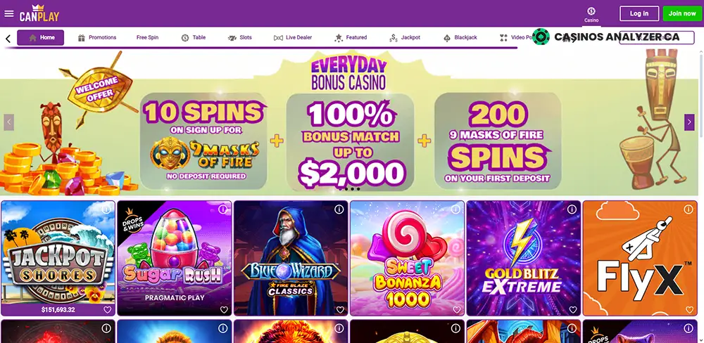 Canplay Bonus Codes Screenshot