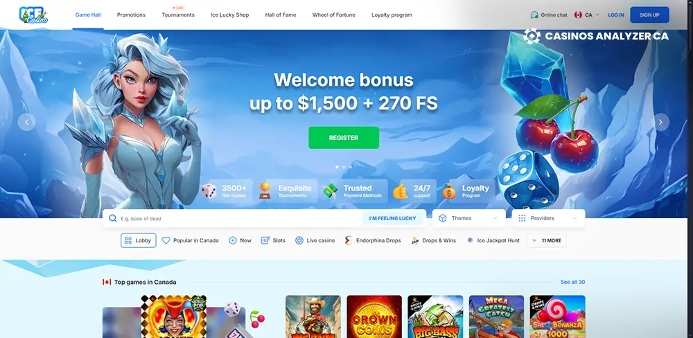 Ice Casino Promo Code Screenshot