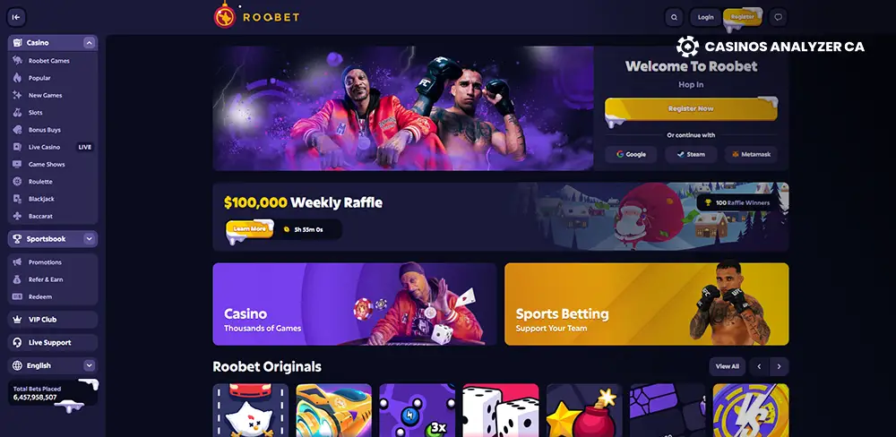 Roobet Promo Code No Deposit Screenshot