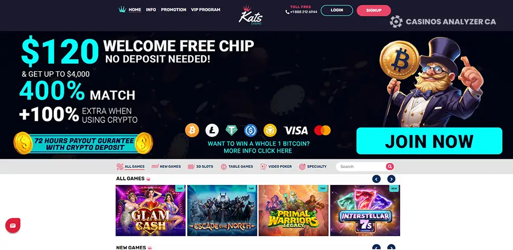 Kats Casino with kats casino no deposit bonus available