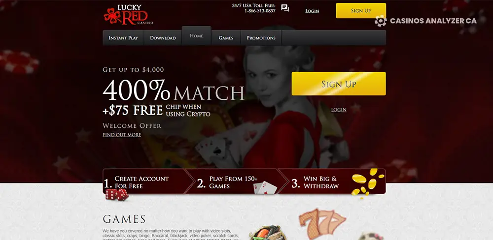 Lucky Red Casino after claiming lucky red casino no deposit bonus