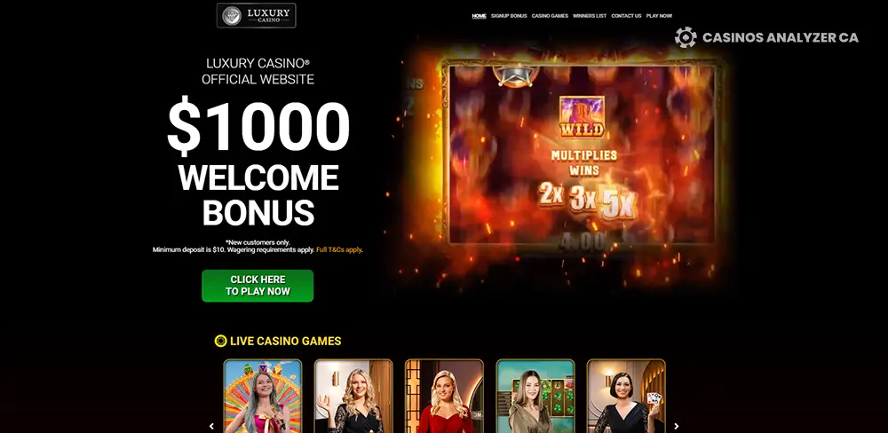 Luxury Casino featuring luxury casino 50 free spins