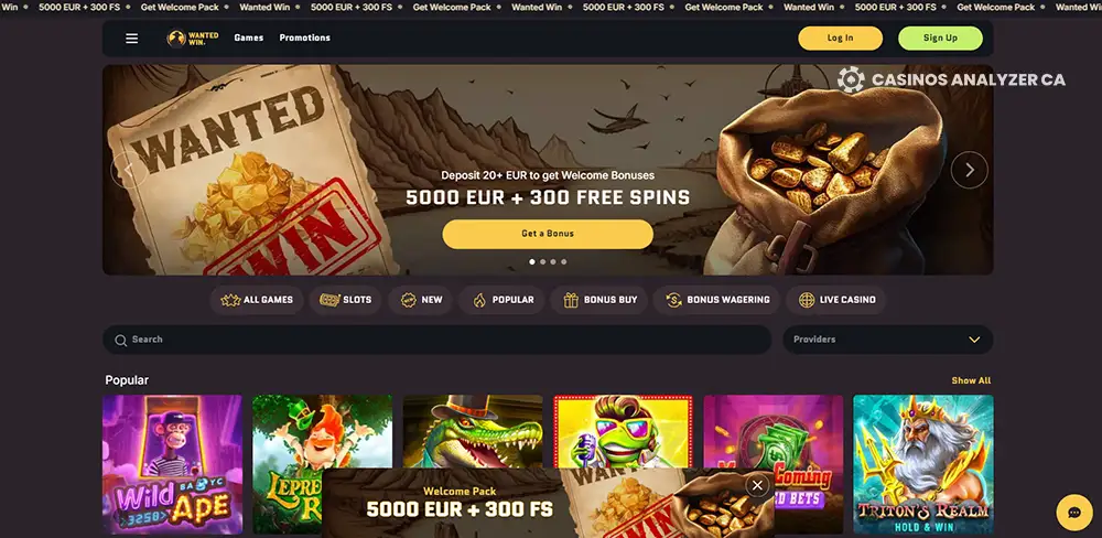 Wanted Win Casino featuring wanted win casino no deposit bonus