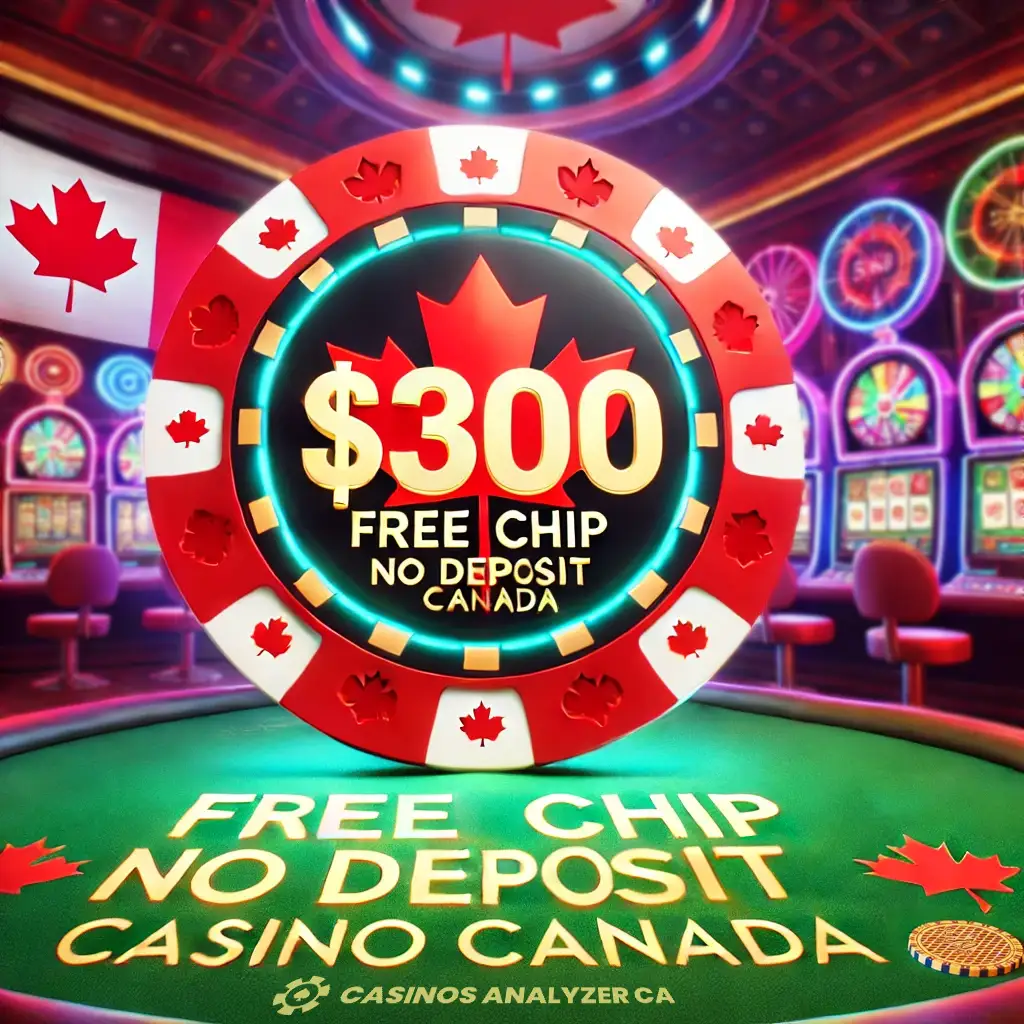 0 Free Chip No Deposit Casino Canada chip on sleek gaming table in virtual casino