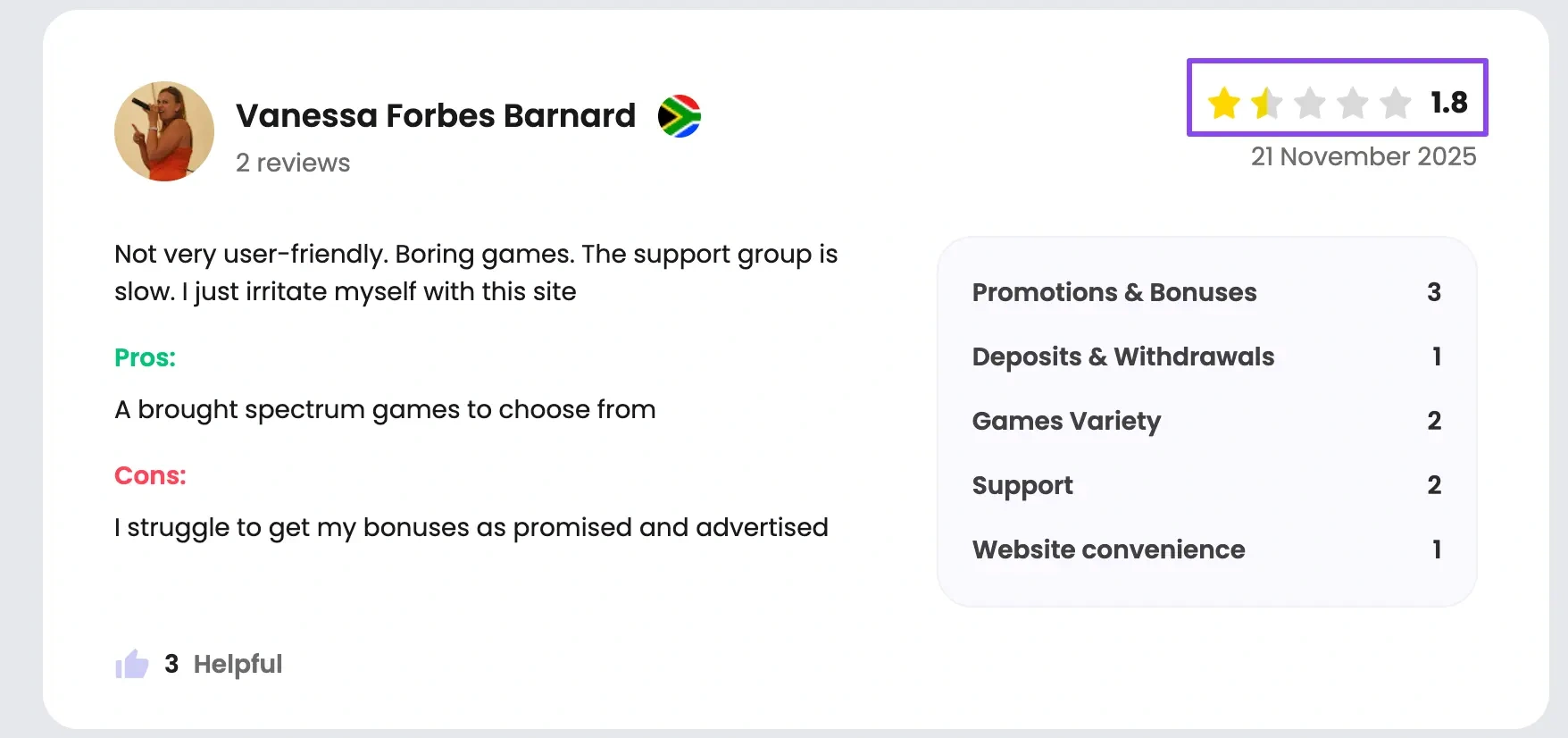 Verified reviews screenshot 1