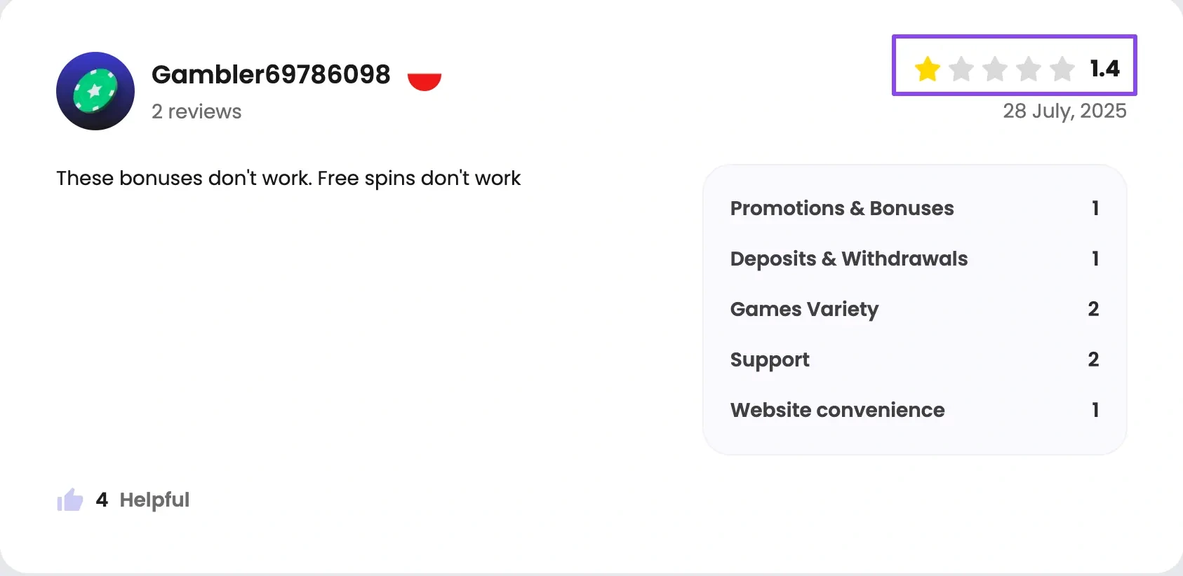 Verified reviews screenshot 4