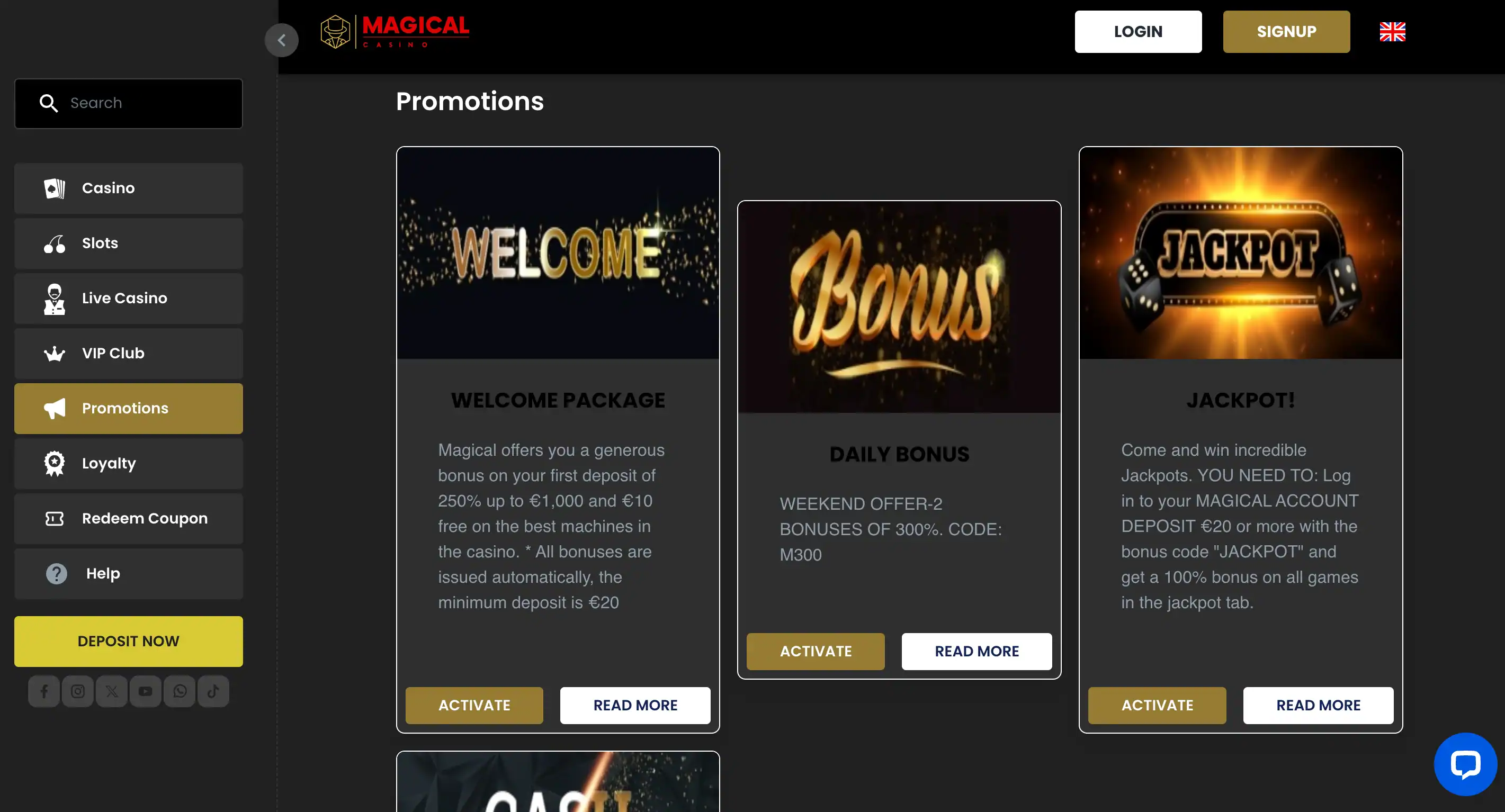 Magic Casino Bonuses