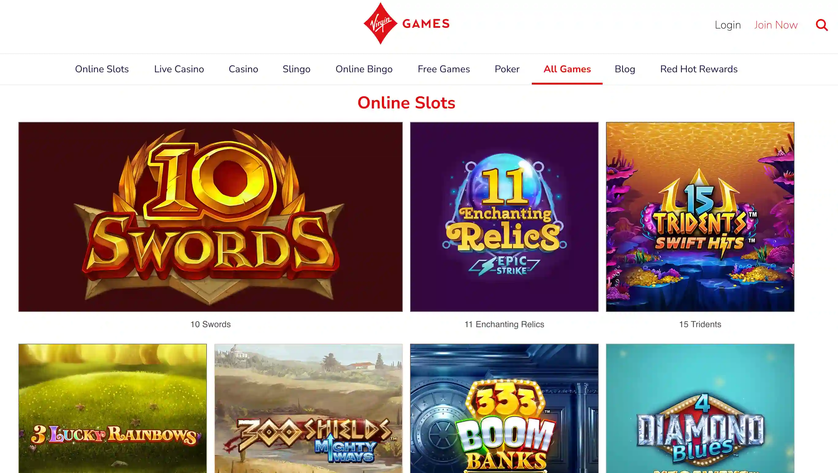 Virgin Casino Games