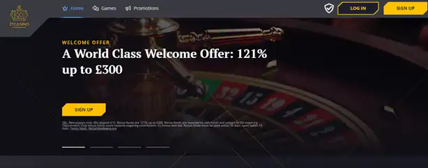 21 casino first screen