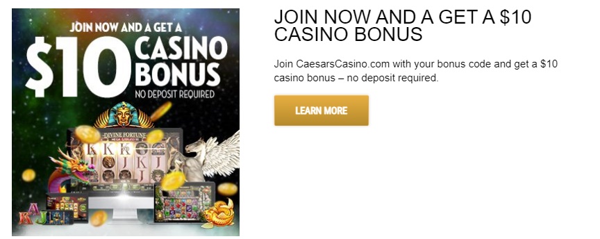caesars casino pa no deposit bonus code