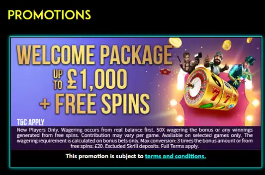 Vegas mobile bonuses