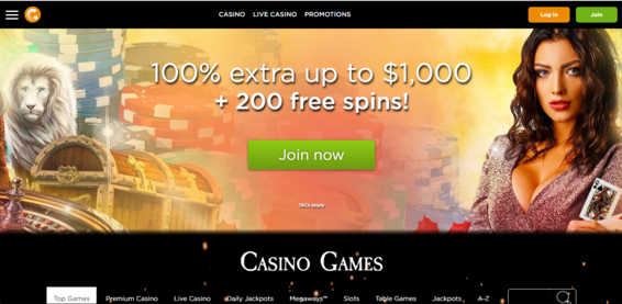 Casino com first screen