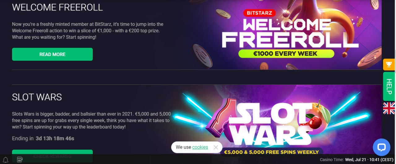 BitStarz Slot wars bonus