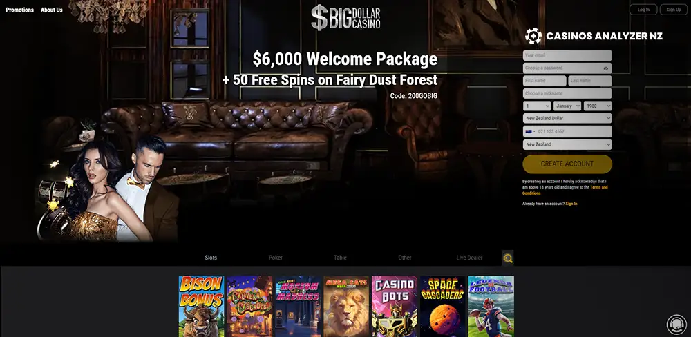 Big Dollar Casino 0 Free Chip No Deposit Screenshot