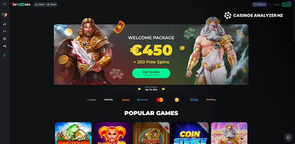 Bet On Red No Deposit Bonus Screenshot