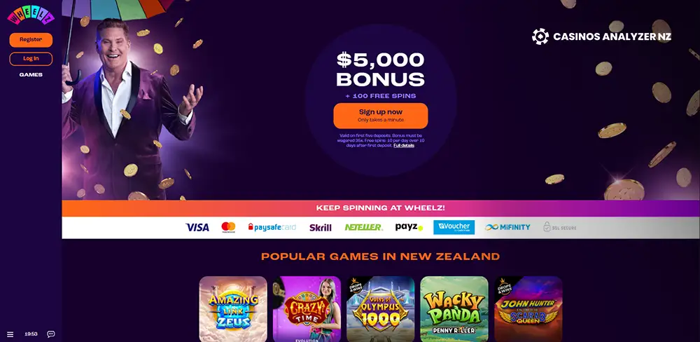 Wheelz Casino Bonus Codes Screenshot