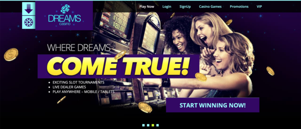 Dreams Casino first screen
