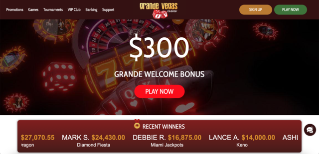 grande vegas casino  no deposit bonus codes