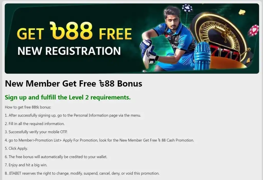 Jita Bet Casino gives