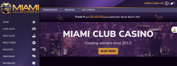 Miami club first screen