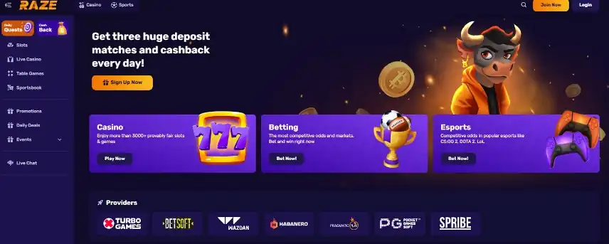 RazeBet Casino gives