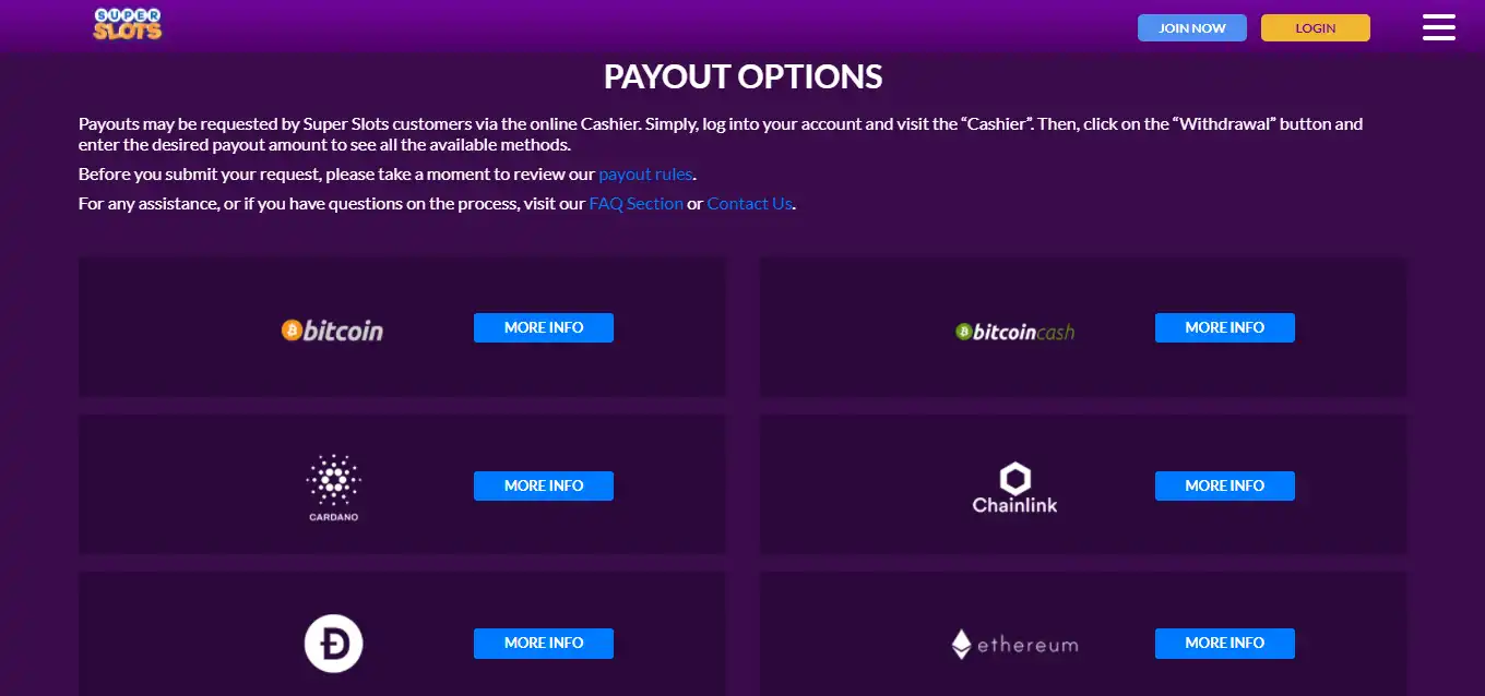 SuperSlots withdrawal