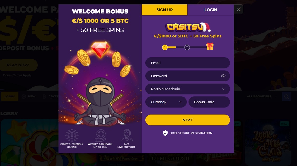 15% Free Welcome Bonus