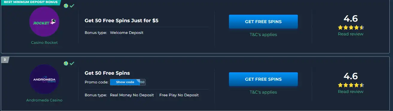 How to Claim 50 spins Bonus