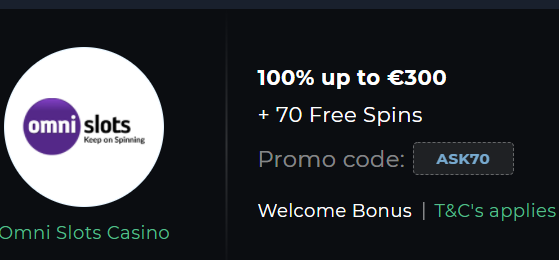 How to claim 70 Free Spins