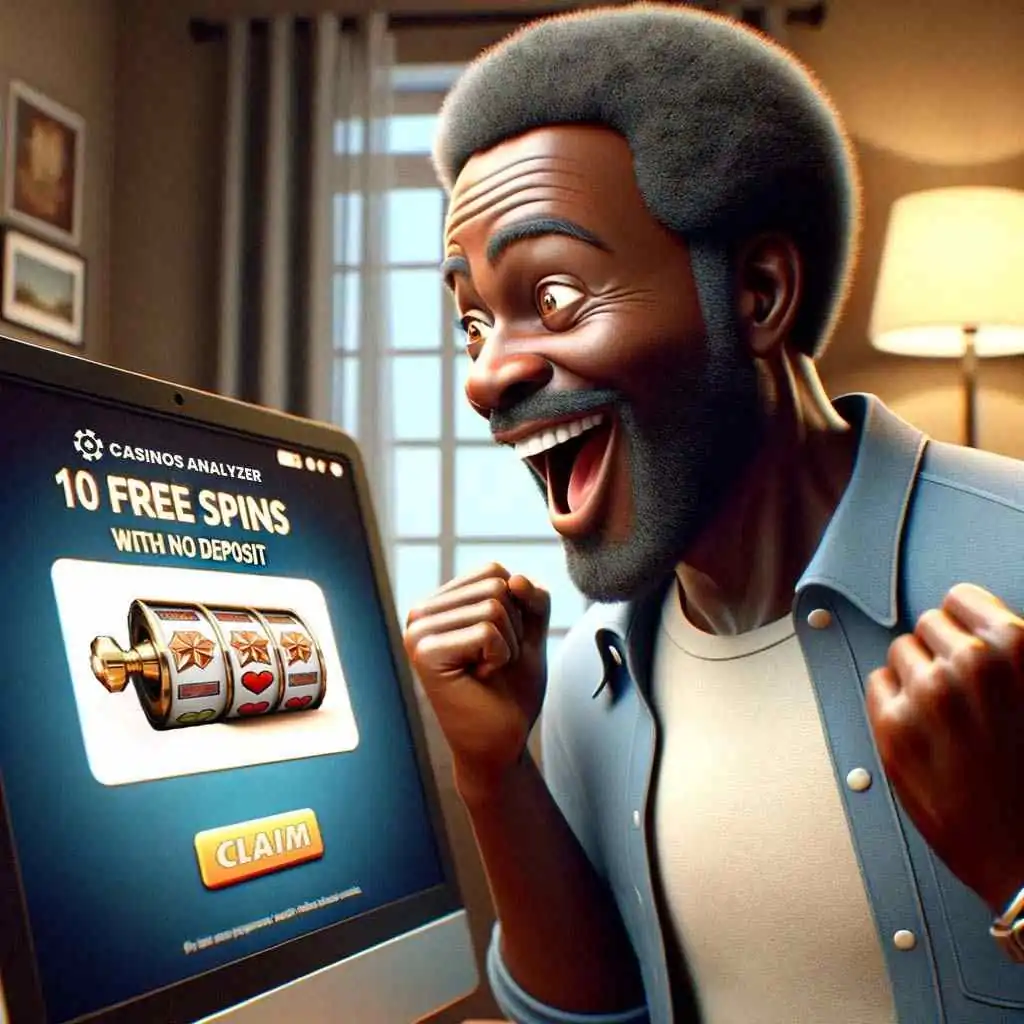Man gets 10 free spins no deposit from casinos analyzer