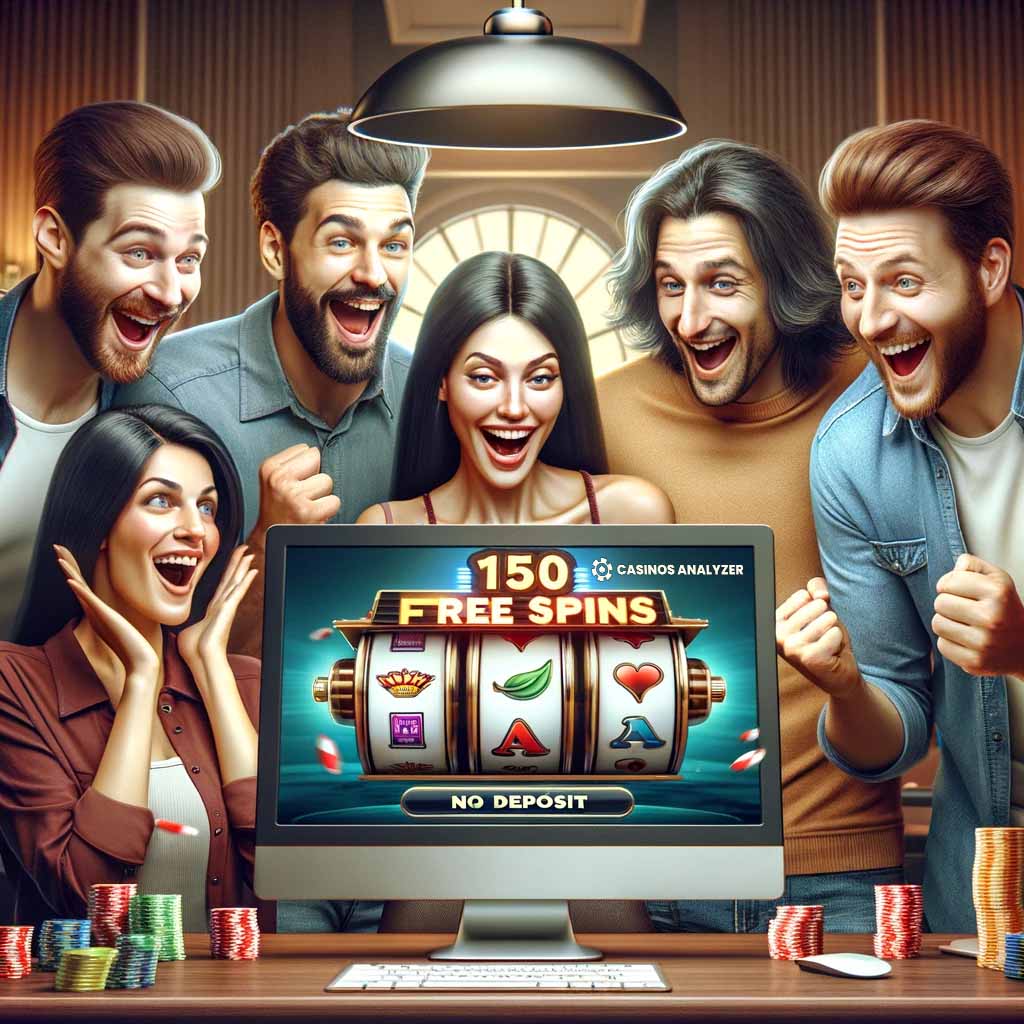 Happy people get 150 free spins no deposit from casinos analyzer