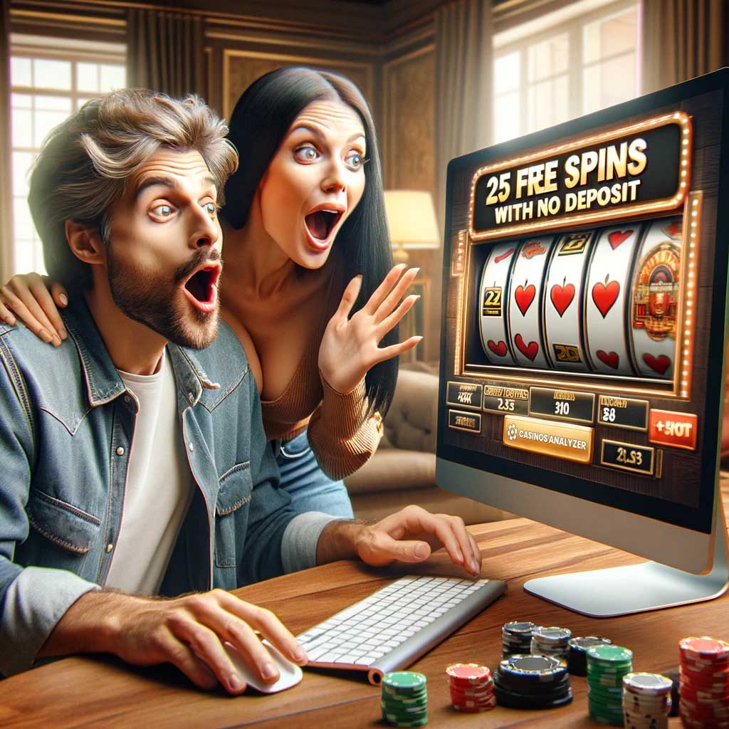 Lucky couple get 25 free spins on registration no deposit from casinos analyzer