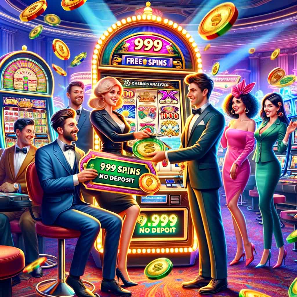 Surprized people get 999 free spins no deposit from casinos analyzer