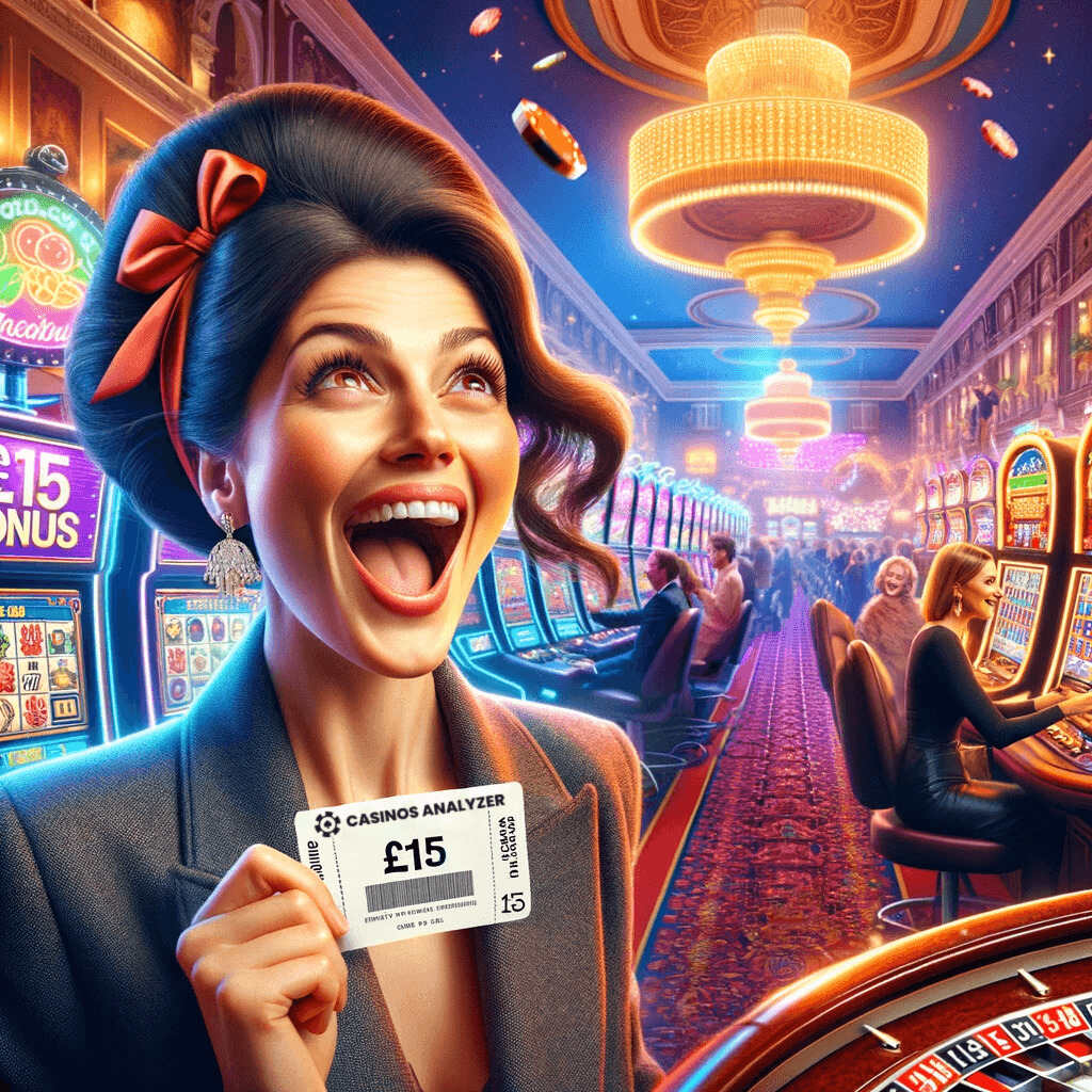 Happy woman gets £15 free bingo no deposit from casinos analyzer