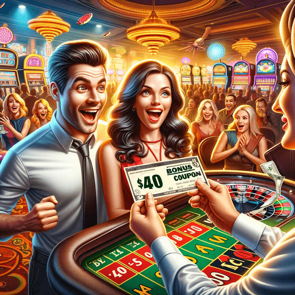 Happy couple get  no deposit bonus from casinos analyzer