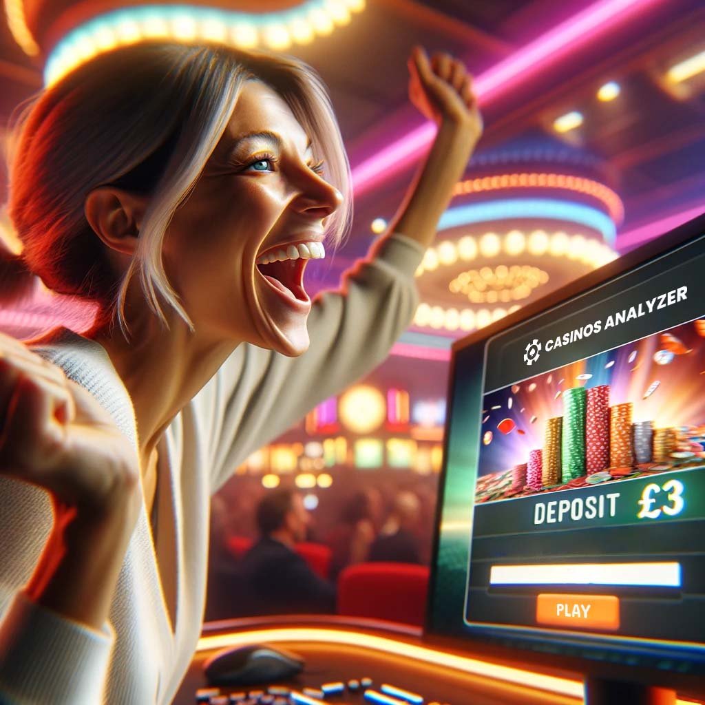 Lady is happy to found £3 deposit casino with bonus from casinos analyzer 