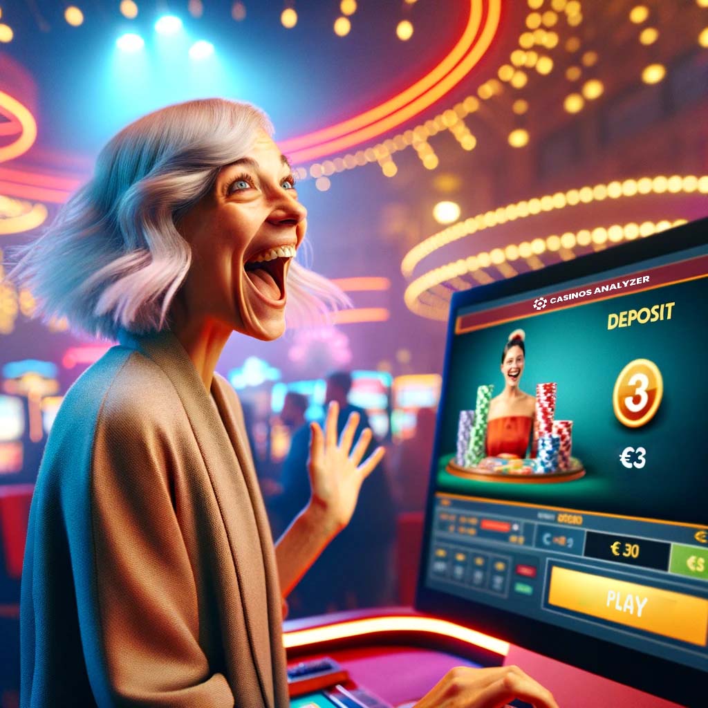 Lady is happy to found casino minimum deposit €3 with bonus from casinos analyzer 