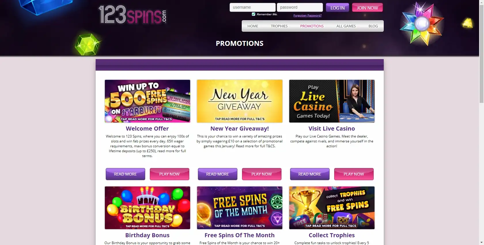 123 Spins Casino No Deposit Bonus