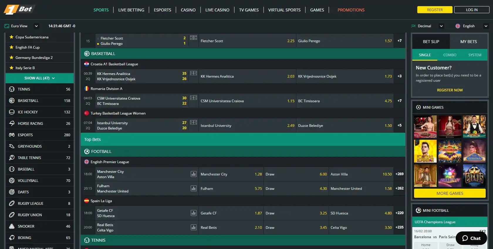 1Bet Casino Betting