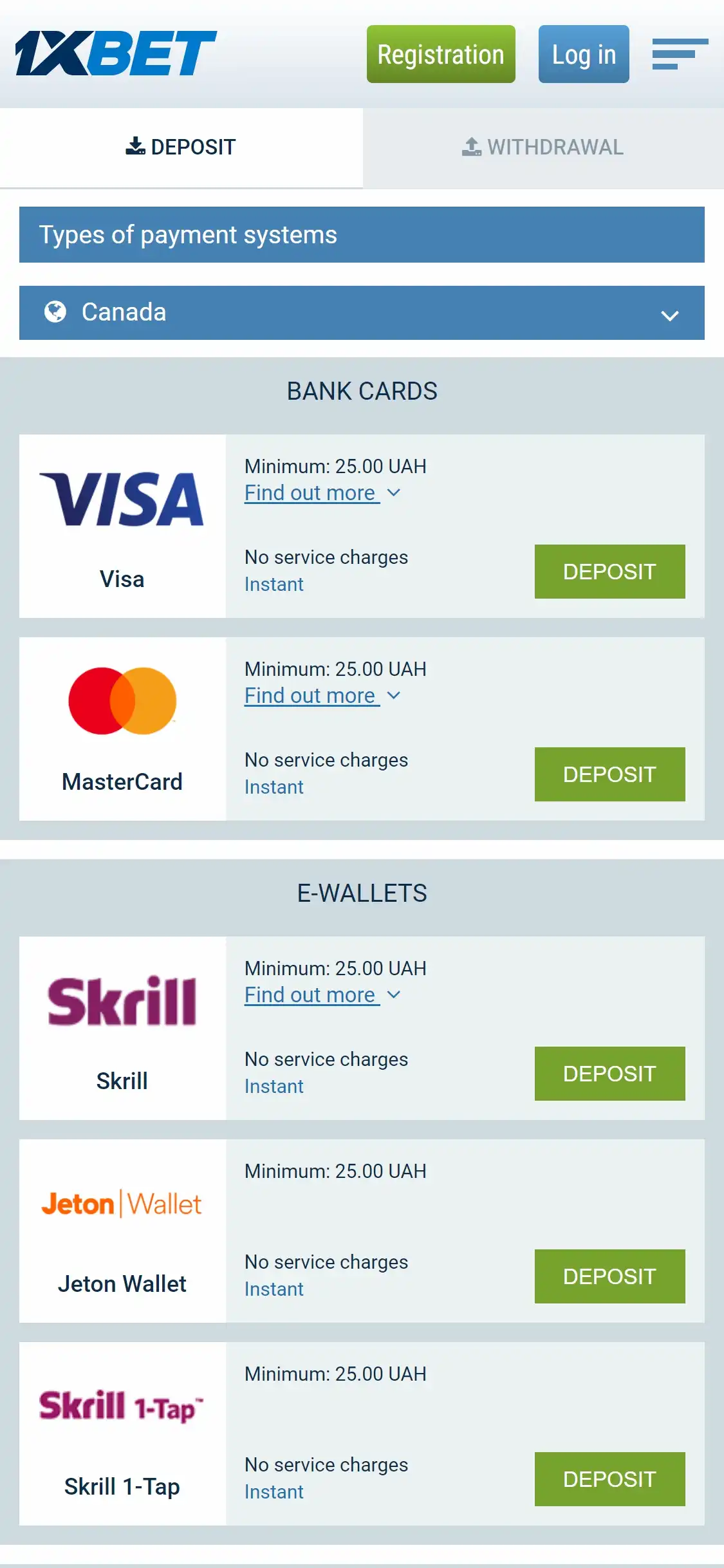 1Xbet Casino Mobile Payment Methods Review