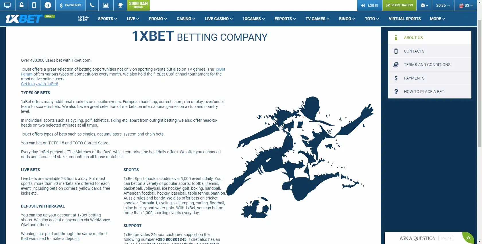 1Xbet Casino Support