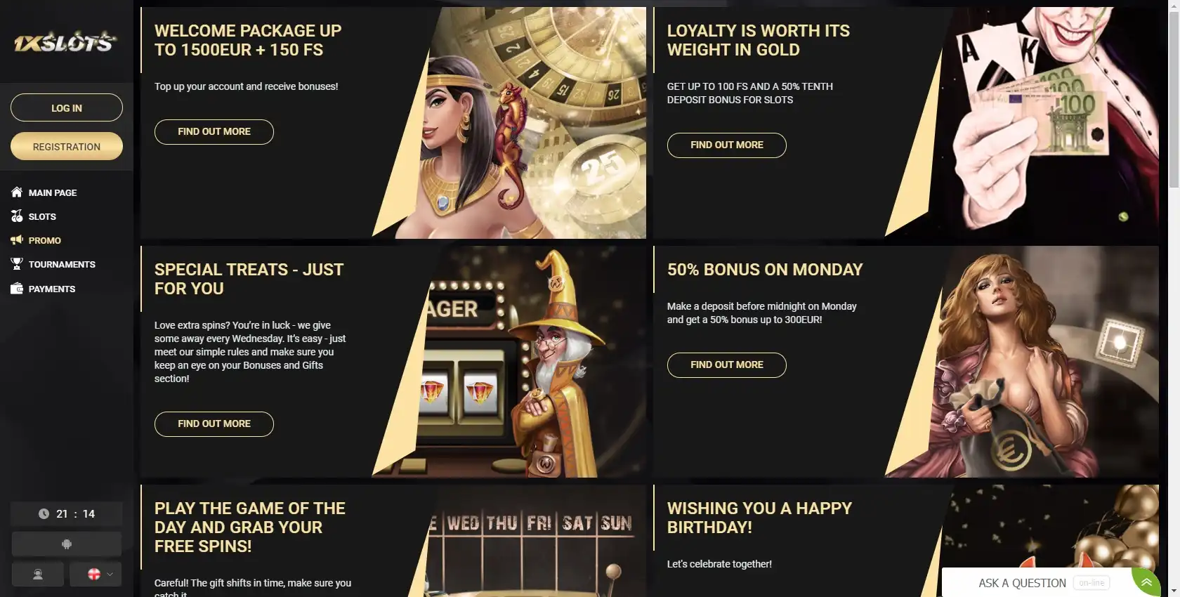 1xSlots Casino No Deposit Bonus