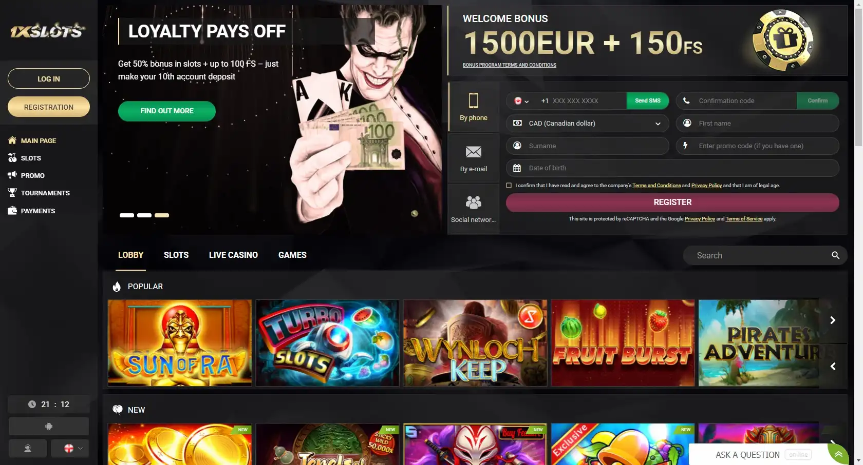 1xSlots Casino Review