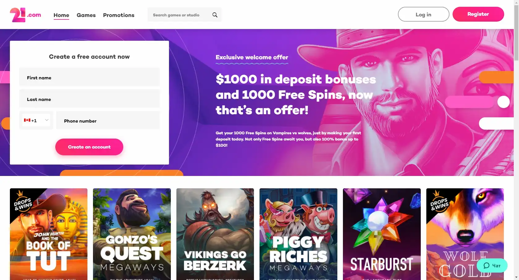 21.com Casino Review