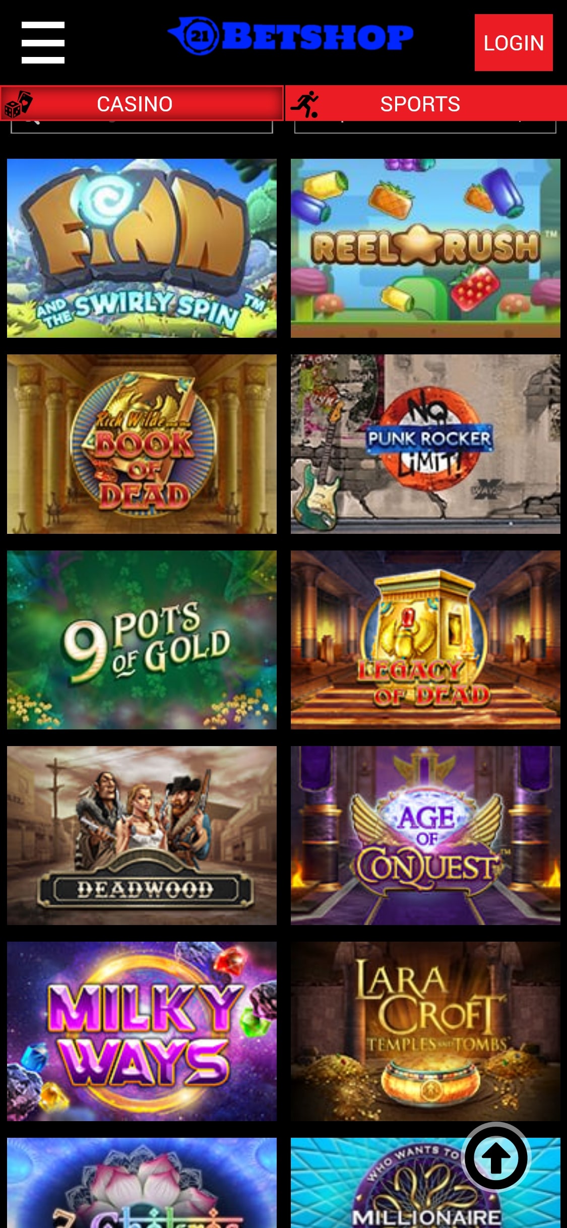 21BetShop Casino Mobile Games Review