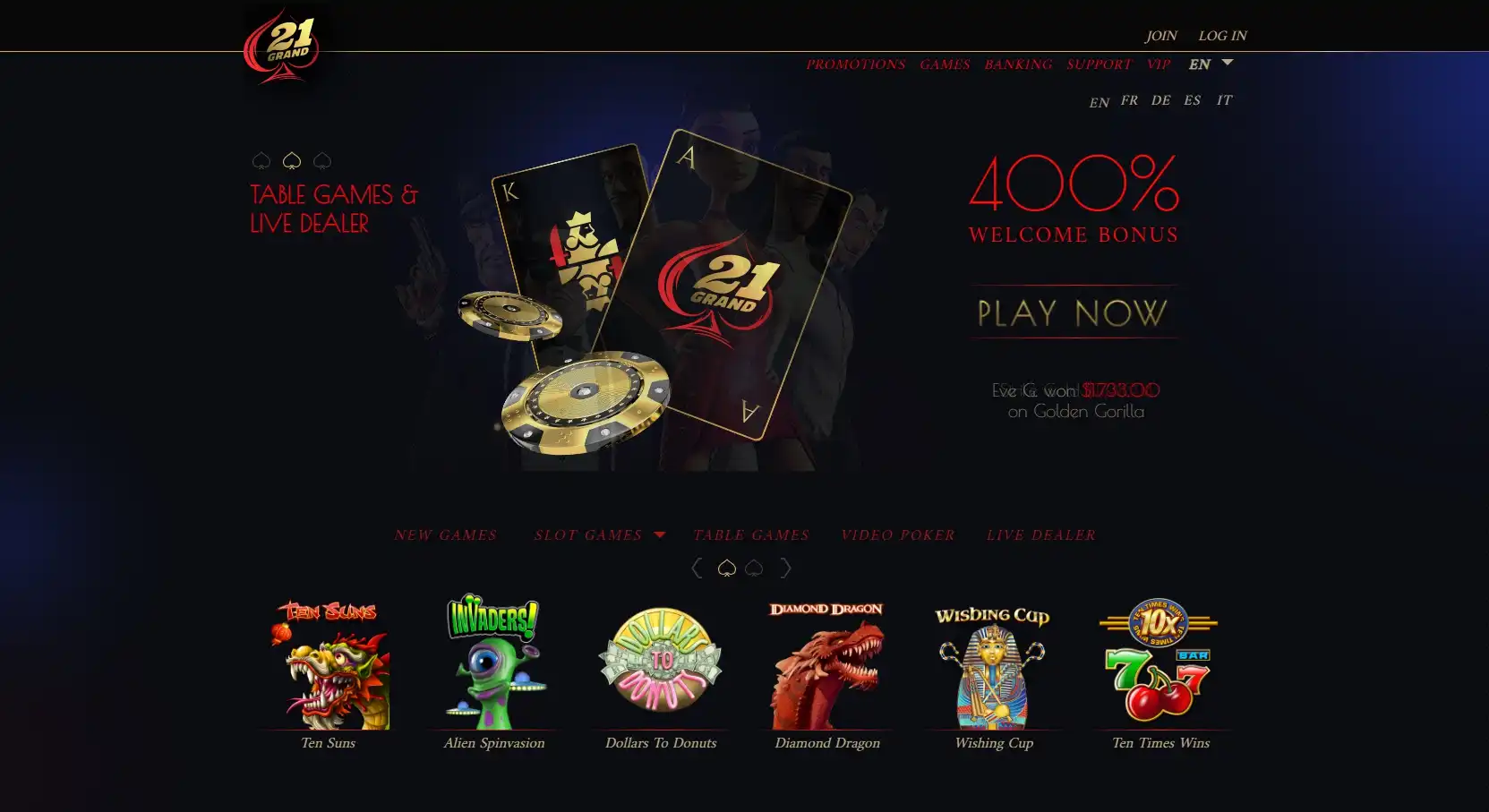 21 Grand Casino Review