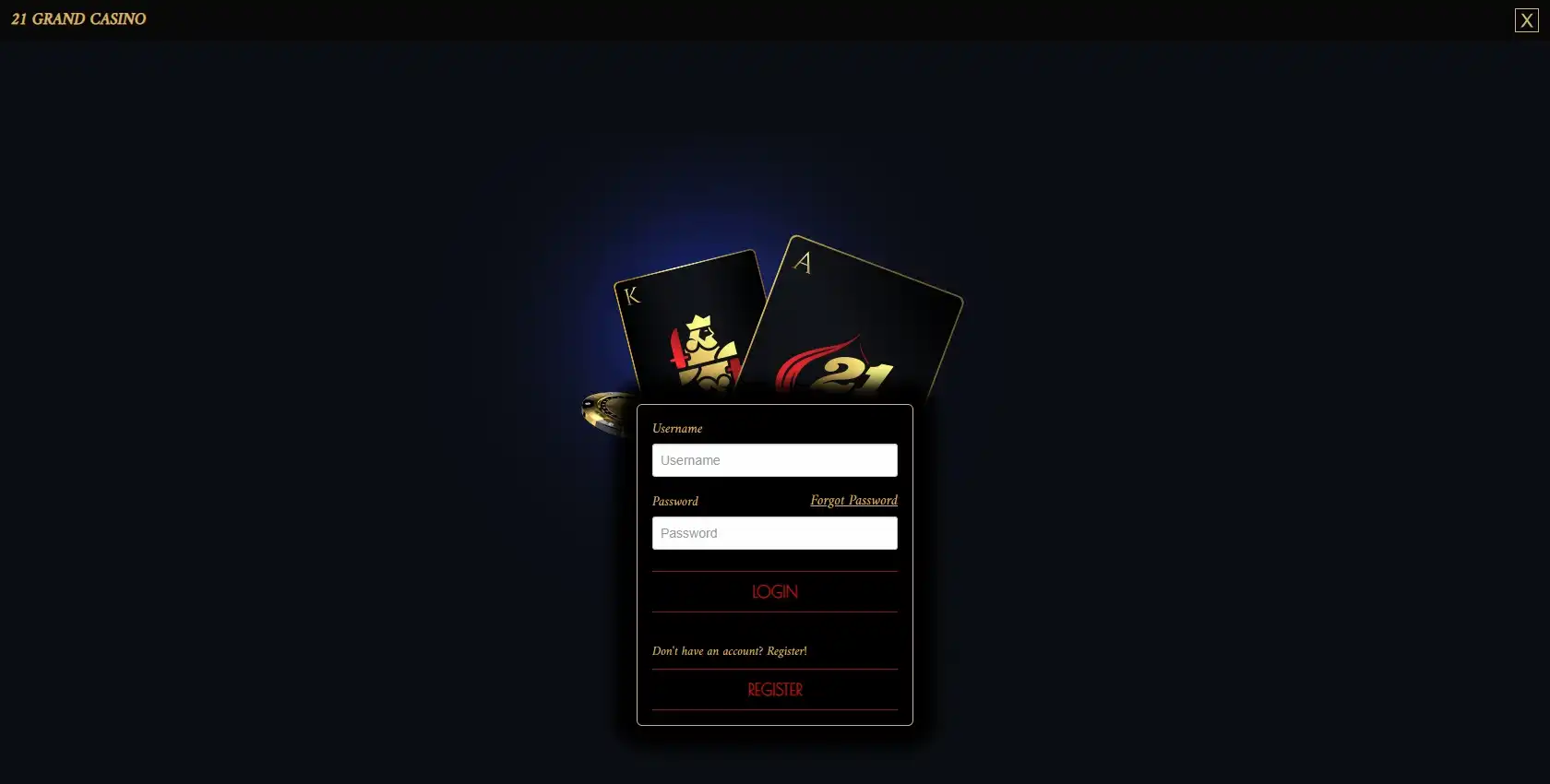 21 Grand Casino Login
