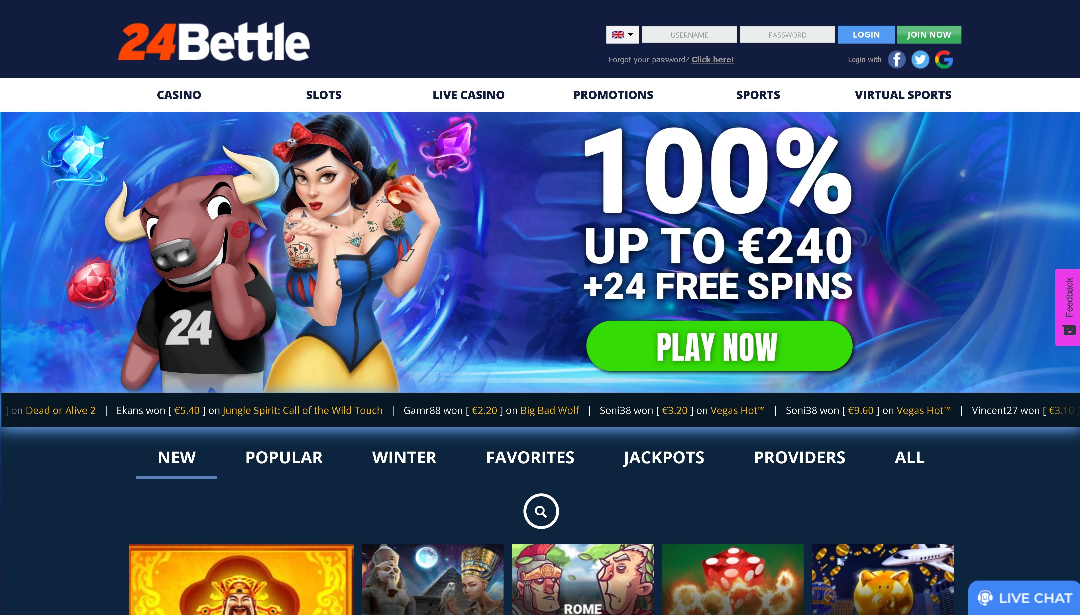 24 Bettle Casino Review