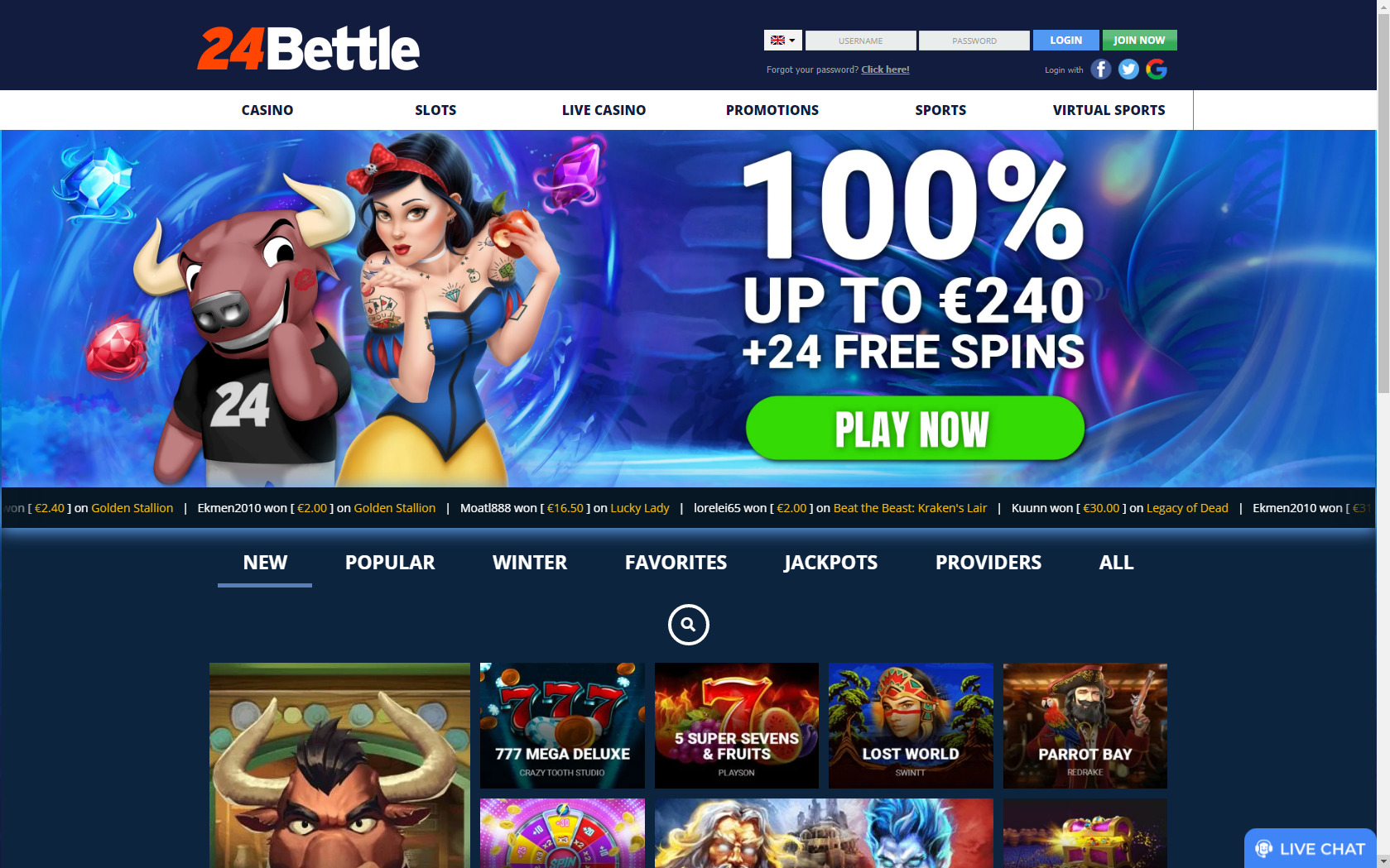 24 Bettle Casino Review