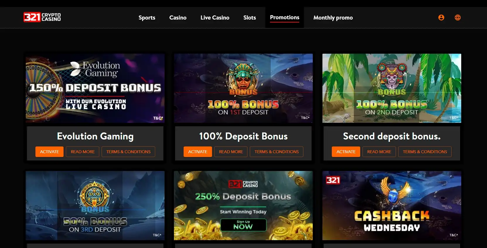 321 Crypto Casino No Deposit Bonus